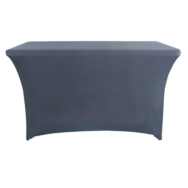 6Ft Rectangular Banquet Table Elastic Table Cover, Spandex Table Cover for 6 Foot Rectangle Tables 6 Pack Tablecloth Elastic 6Ft Folding Tablecloths for Vendor Booth Display Banquet Buffet Event Craft