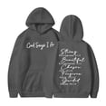 thumbnail image 1 of TINZ Sweat à Capuche Imprimé Lettre pour Femmes, Manches Longues, avec Poches, Décontracté, Fermeture Éclair devant, 1 of 4