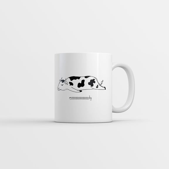 Moooooody Mug Funny Sarcastic Cow Graphic Emotional Novelty Coffee Cup