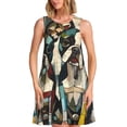 thumbnail image 1 of Disketp Colorful Bulldog Duo para Vestido sin Mangas para Mujeres, Vestidos de Verano para Mujeres, Casual y Holgado para la Playa, 1 of 7