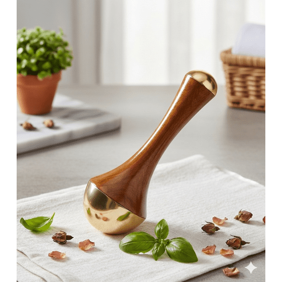 Spanzo Creation 2-in-1 Kansa Wand Massager Dual Head Ayurvedic Tool for Face Foot and Full Body Massage Skin Rejuvenation & Stress Relief Tool