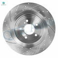 thumbnail image 4 of Set of 4 Front 295mm-Rear 300mm Drilled Slotted Brake Disc Rotors For 2012-2015 Mercedes-Benz C250, 4 of 8