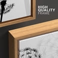 thumbnail image 4 of wall26 Framed Canvas Print Wall Art Set Black &amp; White Dandelions Blowing in Wind Nature Wilderness Digital Art Modern Art Rustic Scenic Colorful for Living Room, Bedroom, Office - 24"x36&quo, 4 of 5