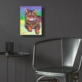 thumbnail image 5 of Epic Art 'Rainbow Brown Tabby' by Rebecca Wang Art, Acrylic Glass Wall Art, 12"x16", 5 of 8