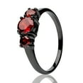 thumbnail image 2 of Ruby Wedding Ring - Solitaire Wedding Ring - Ruby Titanium Ring - Engagement Ring, 6, 2 of 3