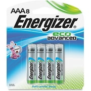 Energizer, EVEXR92BP8, EcoAdvanced AAA Batteries, 8 / Pack