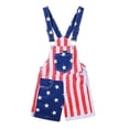thumbnail image 5 of Ticikt Boys Sleeveless Romper Jumpsuit with Patriotic and Print for Toddler Kids Casual Playwear,Color:Blue,Size:4-5 Years, 5 of 5