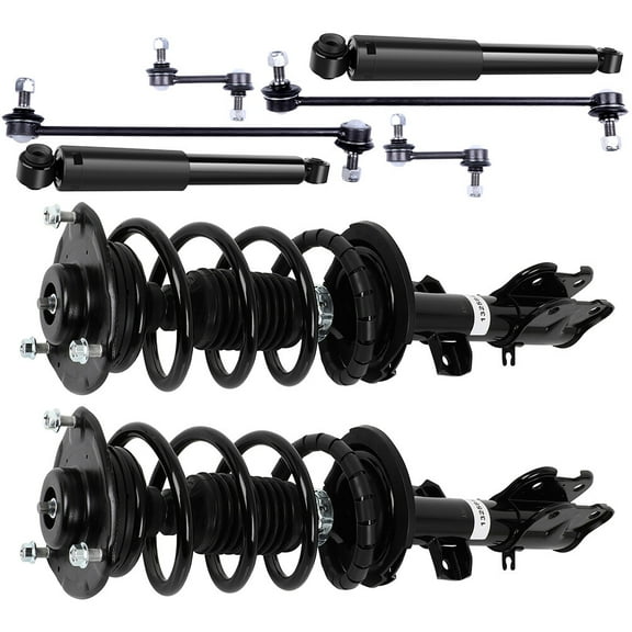 cciyu Struts Suspension Kit for 2011-2013 for Kia Sorento Front Complete Strut Assembly,Rear shock absorber,Stabilizer Bar Link with 272713 344500 K750204 K750205 K750279