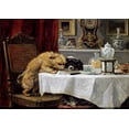 thumbnail image 2 of Ronner-Knip, Henriette 14x11 White Modern Wood Framed Museum Art Print Titled - While Masters Away, 2 of 4