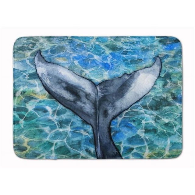 Carolines Treasures BB5337RUG Whale Tail Machine Washable Memory Foam Mat