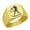Gold, variant on Libra Stainless Steel Signet Ring