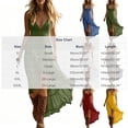 thumbnail image 3 of ClodeEU Women's Spaghetti Strap Irregular Ruffle Hem Boho Maxi Dress,Asymmetrical Flowy Beach Sundress Blue,Women's Plus L, 3 of 6
