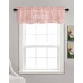 thumbnail image 3 of Faux Linen Valances for Windows Merry Christmas Winter Snowflake Pink Curtains Valance Light Filtering Rod Pocket Small Window Treatment for Kitchen Living Room Bedroom 54x18In, 3 of 6