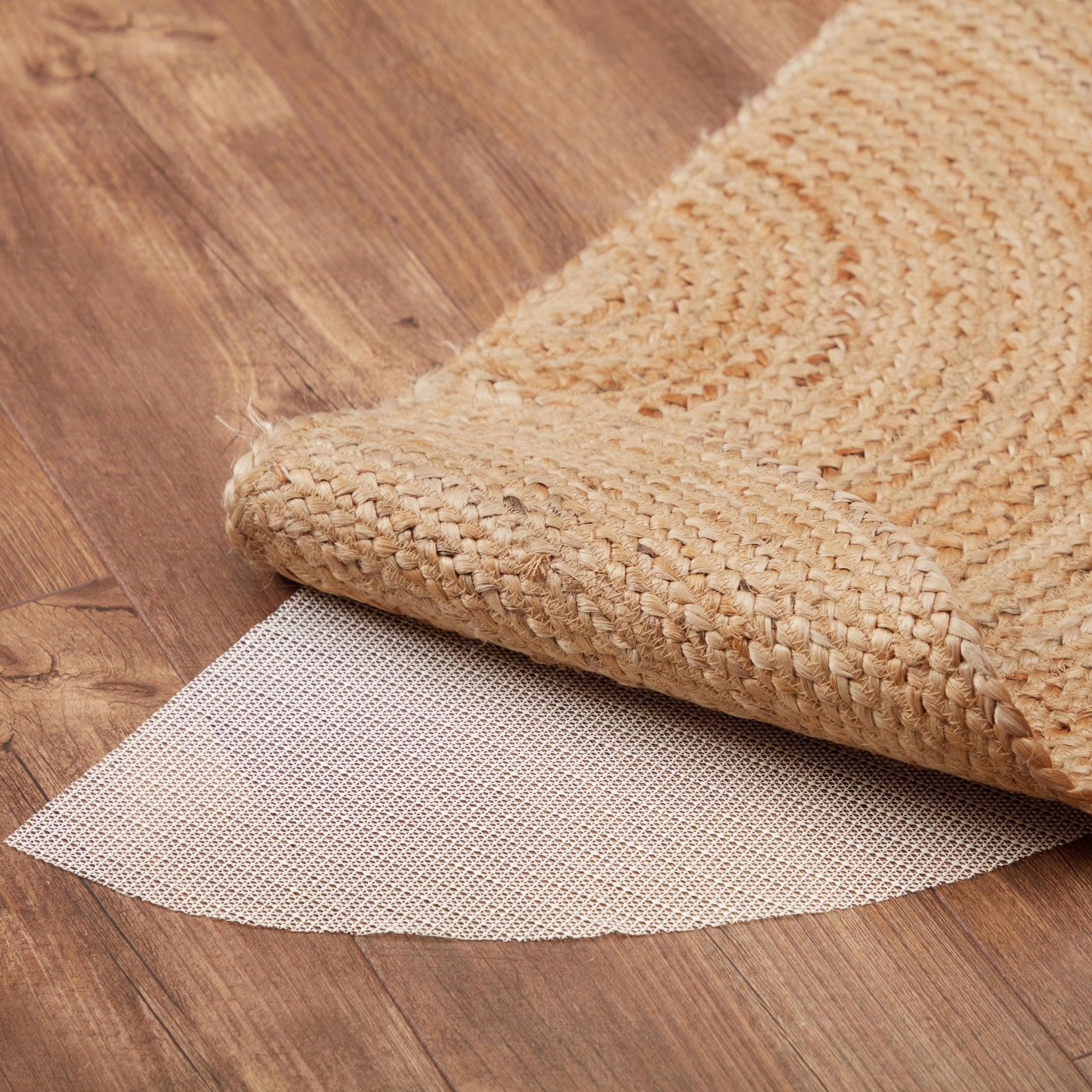 VHC Brands Natural Jute Rug Country Farmhouse Entryway or Kitchen Small Welcome Mat Half Circle 16.5x33