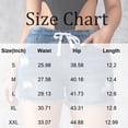 thumbnail image 3 of Ripped Jean Shorts Women Elastic Waist Drawstring Frayed Hem Denim Shorts Ripped Washed Shorts Summer Fashion Distressed Boyfriend Jorts Blue L, 3 of 6