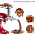 thumbnail image 3 of Metal Meat Grinder Attachments for KitchenAid, Accessories Included 4 Grinding Plates, 3 Sausage Stuffer Tubes, 2 Grinding Blades for Kitchenaid Mixer, 3 of 5