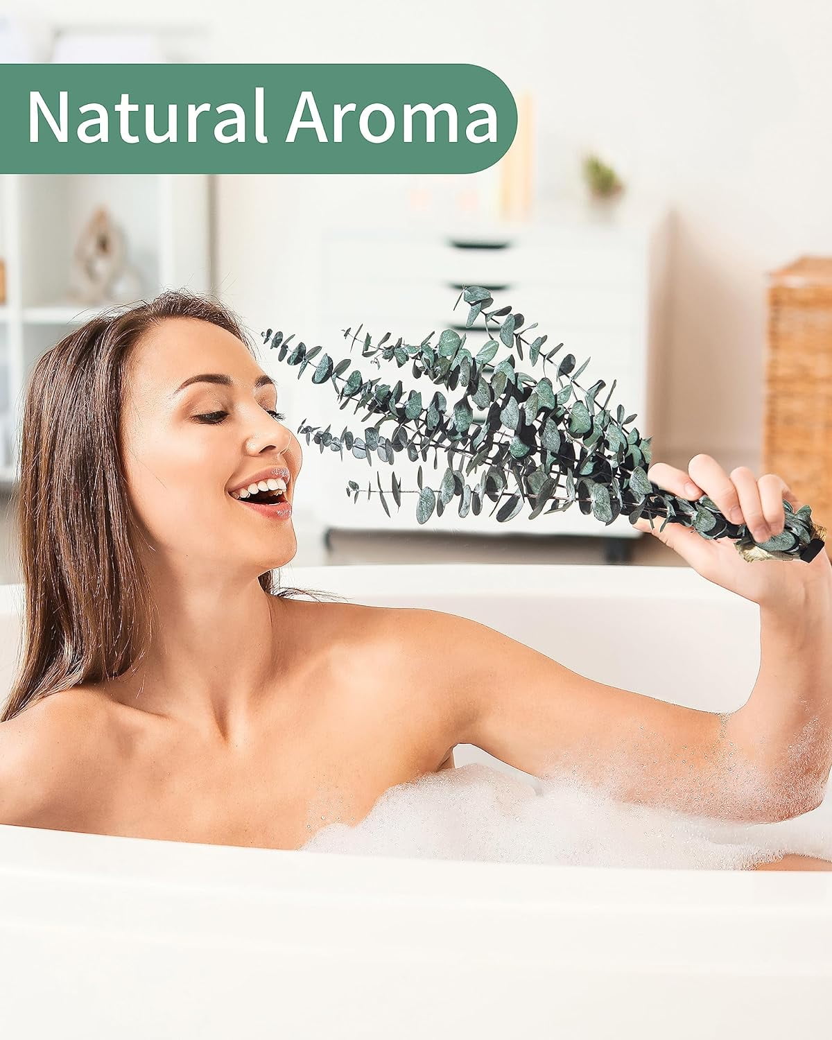 120PCS Dried Eucalyptus & Lavender for Shower 17'' Natural Real Eucalyptus Leaves Lavender Shower Plants Hanging for Bathroom Home DIY Decoration