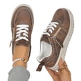 thumbnail image 5 of Willtoo Womens Platform Casual Sneakers Lace Up Side Zipper Low Top Walking Shoes Lightweight Round Toe Fashion Comfort Skate Shoes, 5 of 5