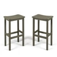 thumbnail image 3 of Noble House Caribbean Outdoor 30" Grey Acacia Wood Barstools (Set of 2), 3 of 18
