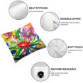 thumbnail image 4 of Nawypu Pack of 2 Outdoor Waterproof Throw Pillow Covers Garden Colorful Flowers Farmhouse Outdoor Pillow Covers for Patio Funiture Garden 2pcs （Only 2 Pillow Cover）, 4 of 6