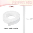 thumbnail image 2 of Uxcell Flat Suede Leather Lace, Faux Leather Strap Leather Strings Cord DIY Supplies White 0.59 in, 2 of 7
