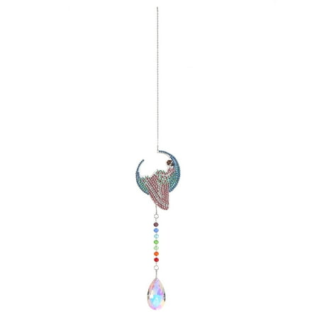 

HSMQHJWE Keepsakes for Loss of Husband Diamond Painting Point Drill Wind Chime Pendant Handmade DIY Pendant Door Decoration Wooden Wind Chimes Outdoor Personalized