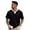 417#Black, variant on Contrast V Neck Waffle Pullover Shirts for Men Lightweight Short Sleeve Casual Daily Summer Blouse Dark Green 2XL