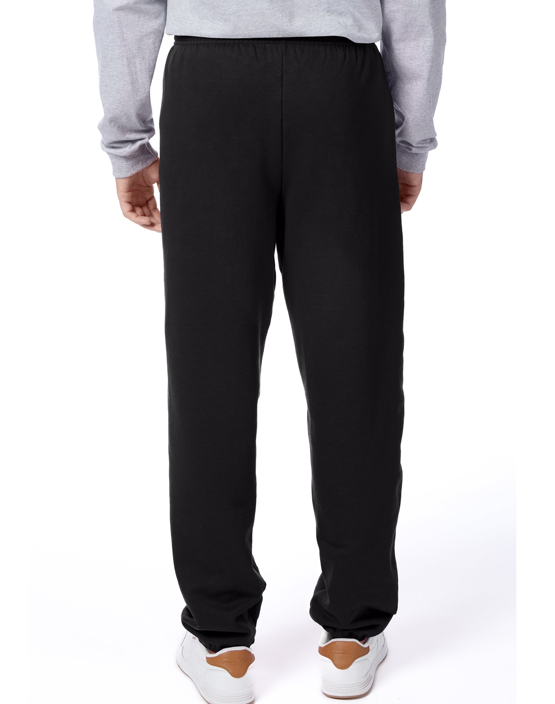 Мужские брюки Hanes and Big EcoSmart Fleece Sweatpants, 32" Inseam, Sizes S-3XL, цвет: Чёрный — фото 3