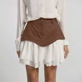 thumbnail image 2 of Women's Flared Layered Ruffle Hem High Waist Skirt Casual Party Mini Skirt With Asymmetric Design For Daily Wear And Night Out, 2 of 4