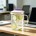 thumbnail image 6 of LEHOZIHEQ Glass Water Pitcher With Fruit Infuser, Wide Mouth Infused Cold Hot Water Jug Carafe With Lid, For Homemade Drinks Container, 6 of 7