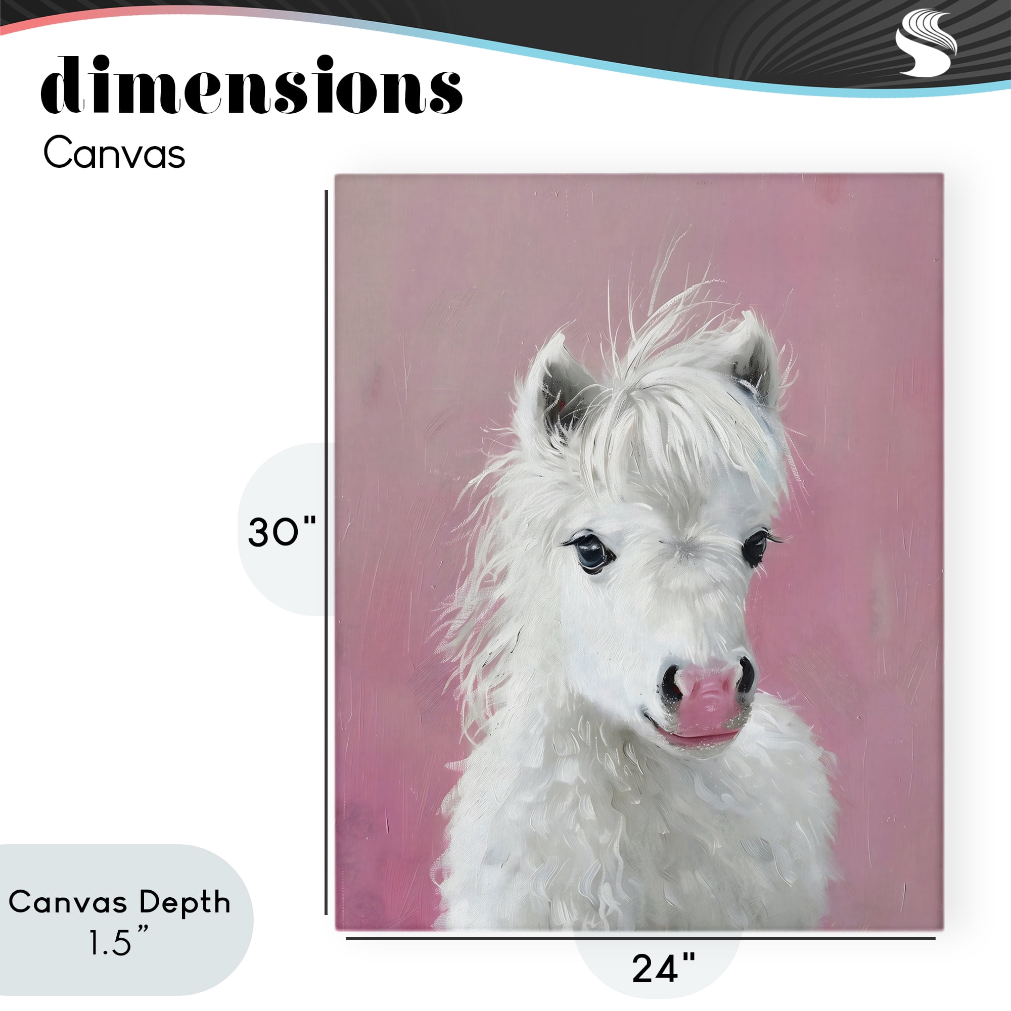 Stupell Industries Gentle White Pony Canvas Wall Art, design by The Prints Vibe