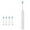 White, variant on VANLOFE 6 Modes Electric Toothbrush With 4 Brush Heads Portable travel toothbrush Black