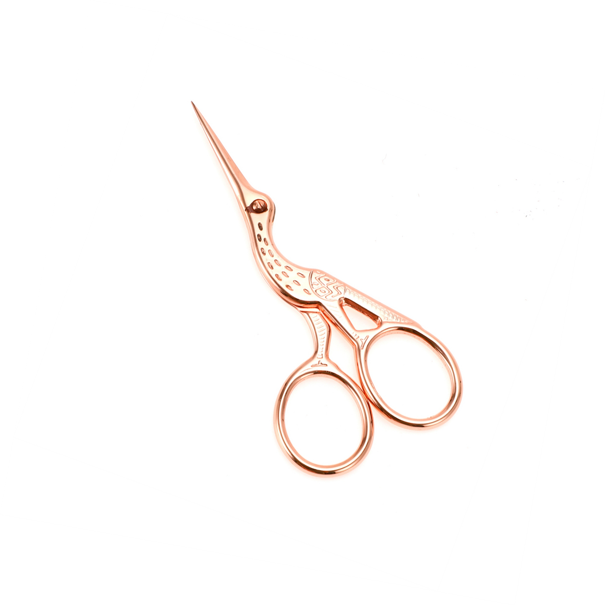 Unique Bargains 1 Pc Little Crane Scissors Grooming Parlor Rose Gold Tone