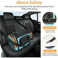 thumbnail image 2 of Large Cat Carrier for 2 Cats - Extra Large Soft Pet Carrier for Small Dogs - Collapsible Travel Bag with Safety Belt & Shoulder Strap - 23"x13"x13", 2 of 8
