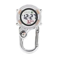 thumbnail image 2 of Happy Date Clip on Digital Carabiner Watch Backpack Fob Belt Waterproof and Shockproof Pocket Clip-on Quartz Watch Glow in The Dark with Compass Alarm Clock Date Week for Outdoor Sports, 2 of 7