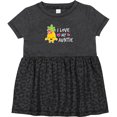 thumbnail image 3 of Inktastic I Love My Auntie with Pineapple Girls Baby Dress, 3 of 5