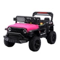 thumbnail image 4 of iRerts 12V Ride on Cars with Remote Control, Powered Ride on Toys Truck with Bluetooth, Music, MP3/USB Port, Swing Mode, Electric Cars for Kids Boys Girls 2-5 Ages, Pink, 4 of 7
