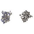 thumbnail image 2 of simhoa 50 Ensembles Rivets Strass / Rivets Cristal Couleur Noire 6mm, 2 of 8