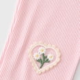 thumbnail image 6 of ATOGUTA Girls Capri Leggings Kids Stretchy Elastic Waist Athletic Pants Summer Slim Skinny Sports Casual Tights Size 3T-15, Pink, 6 of 6
