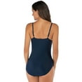 thumbnail image 7 of Lopsie TEMPTATION Women's Athletic One Piece Swimsuits Racing Training Sports Bathing Suit Color Block Swimwear Navy Blue, 7 of 7