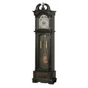 Aesthetically Charmed Wooden Grandfather Clock Brown