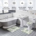 thumbnail image 5 of Sage Green Coastal Bath Mat 3 Piece Bathroom Rug Set, Coral Starfish Nautical Compass Non Slip Bath Rug Contour Mat and Toilet Lid Cover, Absorbent Shower Mats Soft Bath Rugs and Mats Sets, 5 of 8