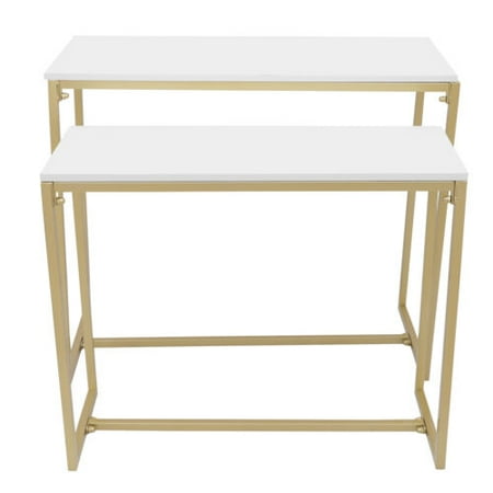

2 Piece Nesting Dispaly Table Metal Shoe Stand Handbag Holder Shelf Shop Display