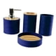 thumbnail image 3 of Juego de 4 accesorios de baño, soporte para cepillo de dientes, decoración para baño, jabón azul oscuro, 3 of 9