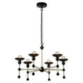 thumbnail image 2 of Alora Lighting CH343625MWCN Nadine 4 Light 25" Wide Chandelier - Matte White / Natural, 2 of 5