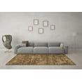 thumbnail image 3 of Ahgly Company Indoor Square Oriental Brown Industrial Area Rugs, 4' Square, 3 of 4