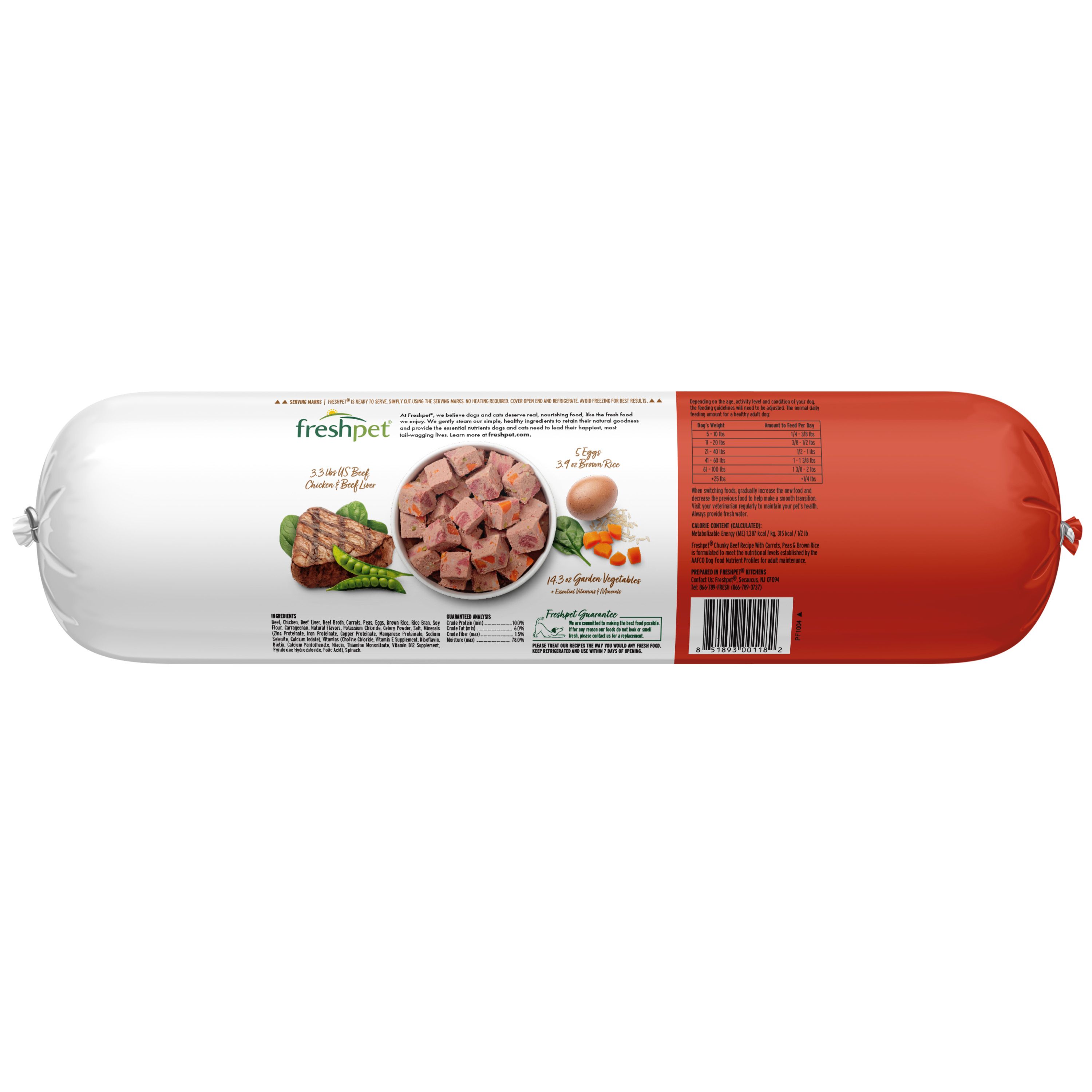 Freshpet Healthy & Natural Dog Food, Fresh Beef Roll, 6lb - image 2 of 6