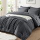thumbnail image 1 of Juego de edredón SunStyle Home Full/Queen, 7 piezas, gris oscuro, 1 of 8