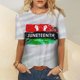 thumbnail image 3 of Juneteenth Fashion - Camiseta informal para mujer, cuello redondo, manga corta, blusa Fridja  hjk1606, 3 of 5