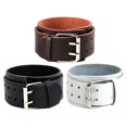 thumbnail image 3 of Jiaroswwei Adjustable 2 Layers Men's Faux Leather Wristband Buckle Cuff Bangle Bracelet, 3 of 7
